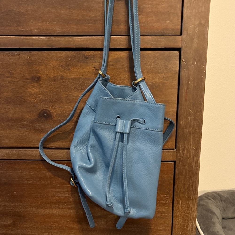 HOBO Light Blue Leather Crossbody Bag